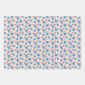  patriottische sterren stripes springen blauw inpakpapier vel (Voorkant)