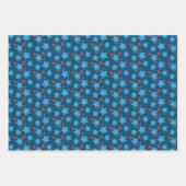 Patriottische sterren Stripes Sprinkles Blue Inpakpapier Vel (Voorkant)