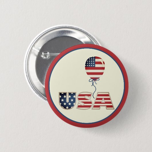 Patriottische sterren & Stripes USA Ronde Button 5,7 Cm (Voorkant /achterkant)