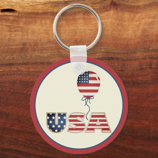 Patriottische sterren & Stripes USA Sleutelhanger (Voorkant)