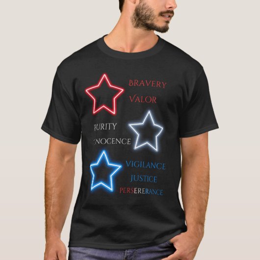 Patriottische sterren t-shirt (Voorkant)