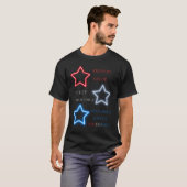 Patriottische sterren t-shirt (Voorkant volledig)
