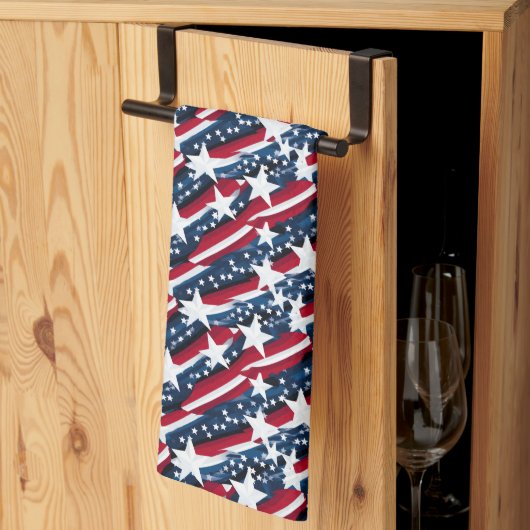 Patriottische sterren theedoek (Derde Gevouwen)
