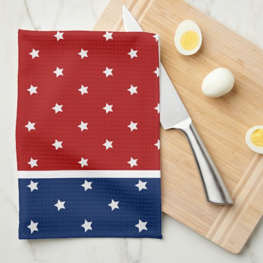 Patriottische sterren theedoek (Quarter Fold)