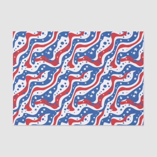 Patriottische sterren tissuepapier (Voorkant)