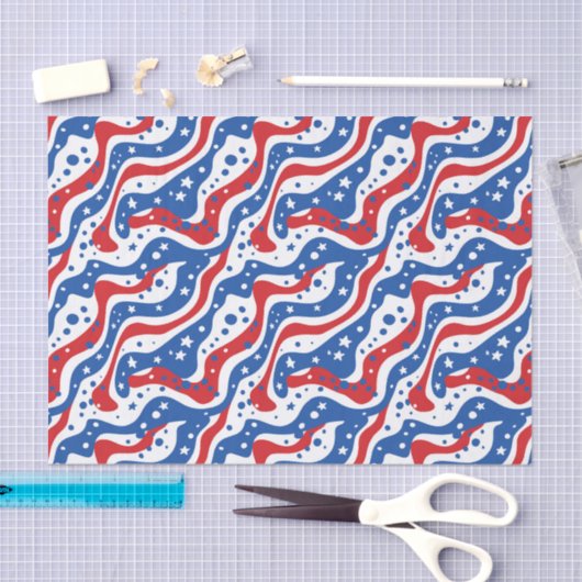 Patriottische sterren tissuepapier (Craft)