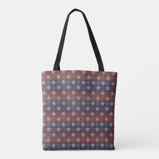 patriottische sterren tote bag (Achterkant)