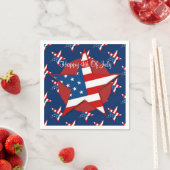 patriottische sterren vierde juli luiers 2 servetten (Insitu)