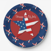 Patriottische sterren Vierde juli Papieren Borden  Papieren Bordje (Voorkant)