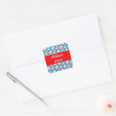 patriottische sterren vierkante sticker (Envelop)