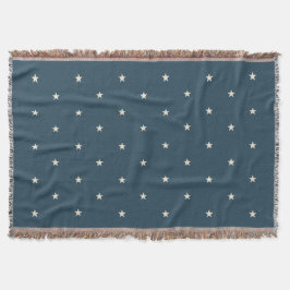 Patriottische sterren vintage marineblauw kanton deken