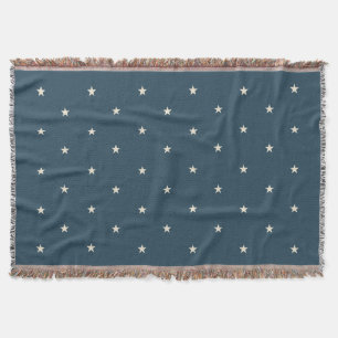 Patriottische sterren vintage marineblauw kanton  deken