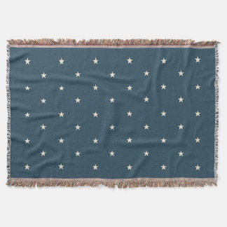 Patriottische sterren vintage marineblauw kanton  deken