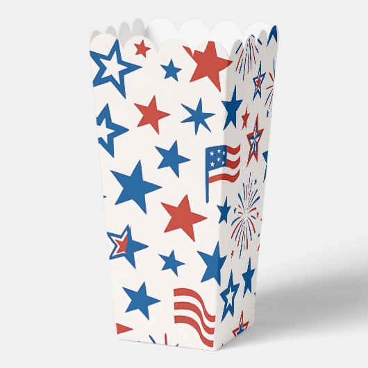 Patriottische sterren voor doos bedankdoosjes (Achterkant)