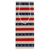 Patriottische sterren wijn cadeautas (Achterkant)