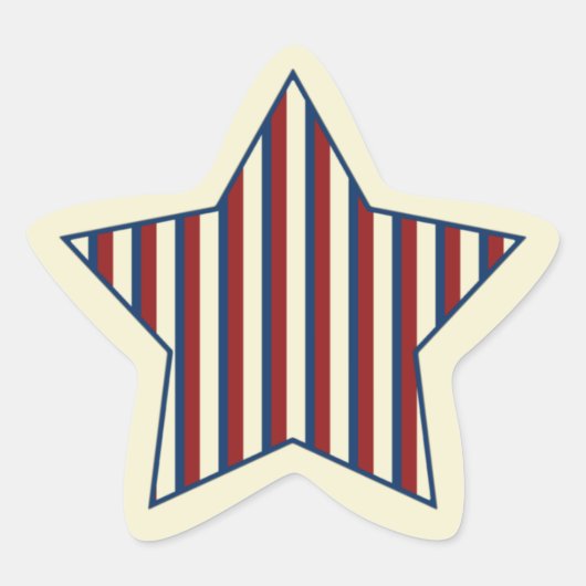 Patriottische sterrenstickers ster sticker (Voorkant)