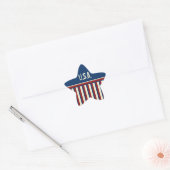 Patriottische sterrenstickers ster sticker (Envelop)