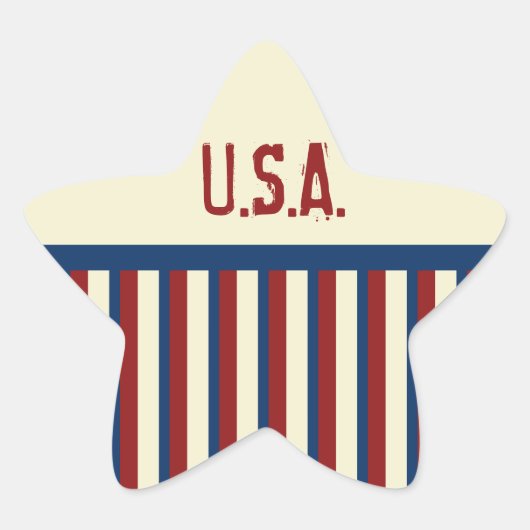 Patriottische sterstickers ster sticker (Voorkant)