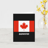 Patriottische steun Badminton Canada Team Sport Ca Kaart (Gele Bloem)