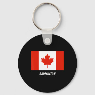 Patriottische steun Badminton Canada Team Sport Ca Sleutelhanger