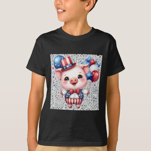 patriottische Sticker T-shirt (Voorkant)