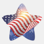 Patriottische Stickers met de Vlag sterren (Voorkant)