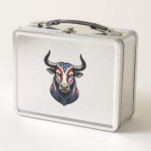 Patriottische Stier Kop Vintage Gravure Ontwerp_1
