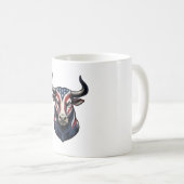 Patriottische Stier Kop Vintage Gravure Ontwerp_1 (Voorkant rechts)