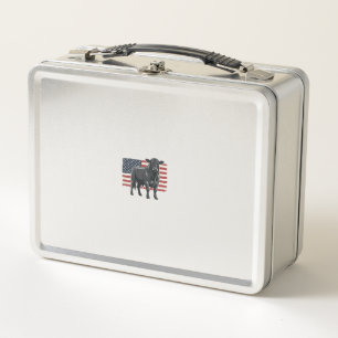 Patriottische Stier Vlag Vintage Gravure Grafiek_1