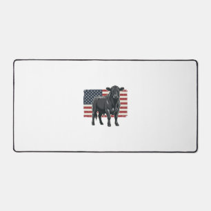 Patriottische Stier Vlag Vintage Gravure Grafisch_ Bureaumat