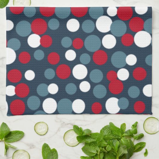Patriottische Stippen Kitchen Towel Theedoek (Gevouwen)