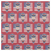 Patriottische stof met oom Sam cartoon (Swatch)