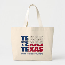 Patriottische stof TEXAS VLAG Grote Tote Bag