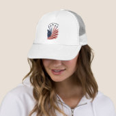 Patriottische straaljagerformatie Amerikaanse vlag Trucker Pet (In situ)
