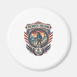 Patriottische Strandjutter Vector Grafische T-shir Magneet