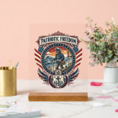 Patriottische Strandjutter Vector Graphic T-shirt_ Acryl Bord (Huwelijk)