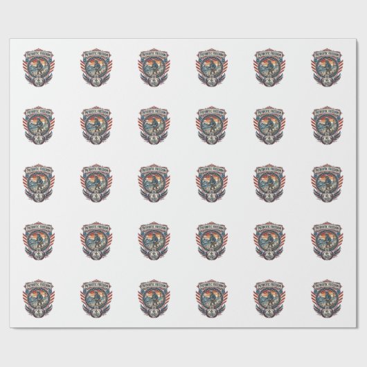Patriottische Strandjutter Vector Graphic T-shirt_ Cadeaupapier (Vlak)