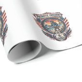 Patriottische Strandjutter Vector Graphic T-shirt_ Cadeaupapier (Rol Hoek)