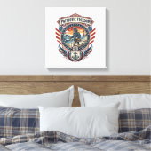 Patriottische Strandjutter Vector Graphic T-shirt_ Canvas Afdruk (Insitu (Slaapkamer))