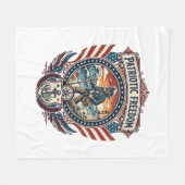 Patriottische Strandjutter Vector Graphic T-shirt_ Fleece Deken (Voorkant (Horizontaal))