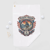 Patriottische Strandjutter Vector Graphic T-shirt_ Golfhanddoek (Insitu)