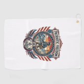 Patriottische Strandjutter Vector Graphic T-shirt_ Golfhanddoek (Horizontaal)