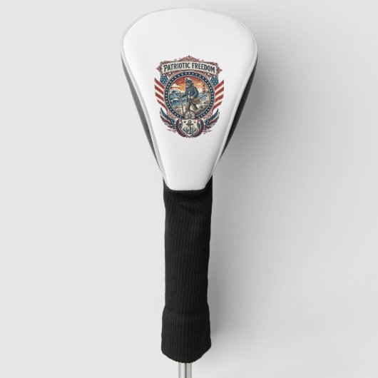 Patriottische Strandjutter Vector Graphic T-shirt_ Golfheadcover (Voorkant)