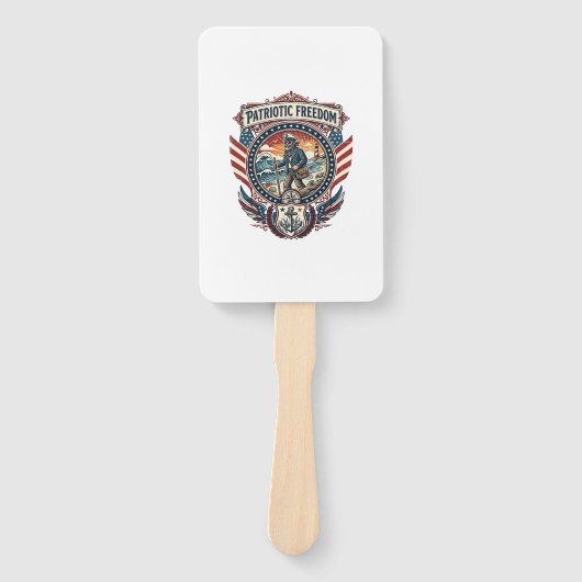 Patriottische Strandjutter Vector Graphic T-shirt_ Handwaaier (Voorkant)