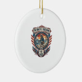 Patriottische Strandjutter Vector Graphic T-shirt_ Keramisch Ornament (Rechts)