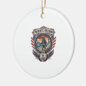 Patriottische Strandjutter Vector Graphic T-shirt_ Keramisch Ornament (Links)