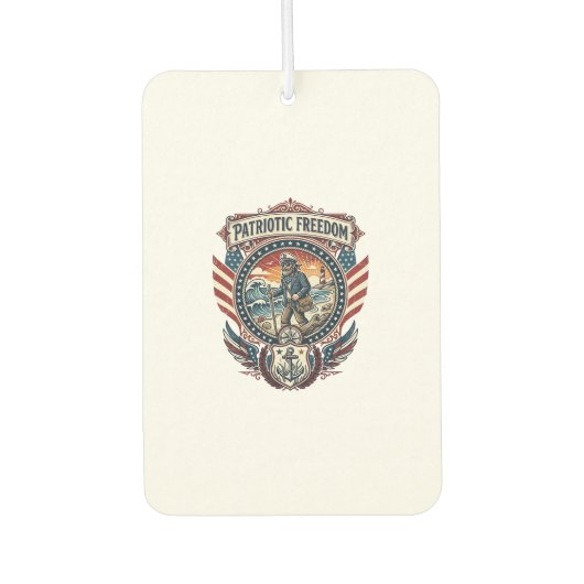Patriottische Strandjutter Vector Graphic T-shirt_ Luchtverfrisser (Voorkant)
