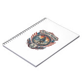 Patriottische Strandjutter Vector Graphic T-shirt_ Notitieboek (Linkerzijde)