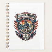 Patriottische Strandjutter Vector Graphic T-shirt_ Planner (Voorkant)