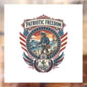 Patriottische Strandjutter Vector Graphic T-shirt_ Raamsticker (Vel 2)